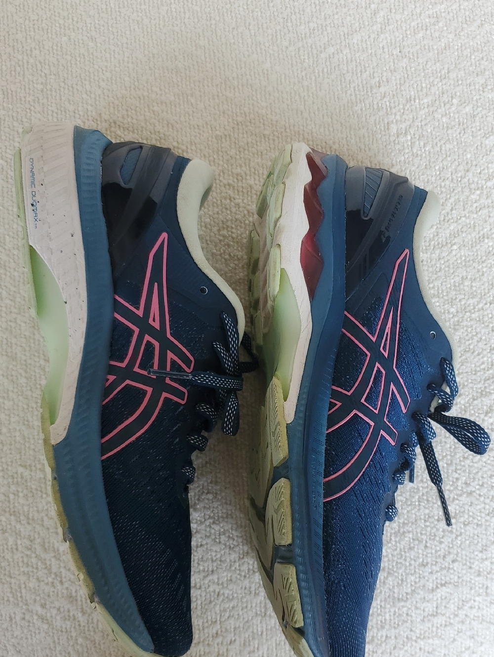 Asics Women's Gel KAYANO 27 Running Shoe Blue with Pink Logo Size 7.5 - Picture 8 of 10